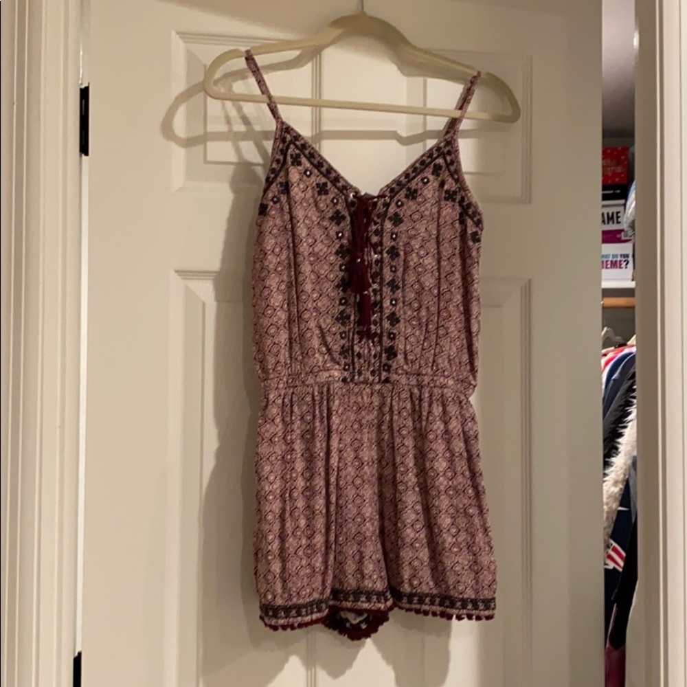 American Eagle Maroon Romper